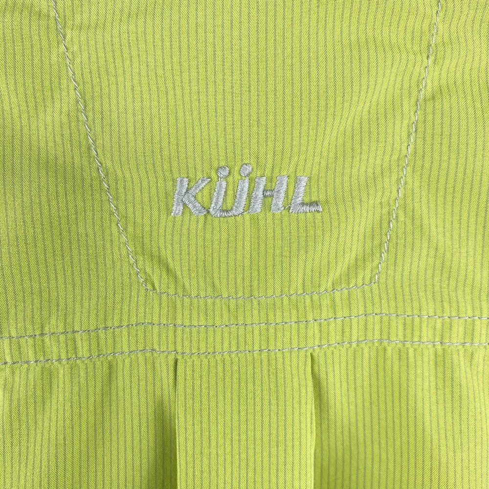 Kuhl Eluxur Button Up Shirt Mens Large Green Short Sleeve Gorpcore Hiking - Picture 10 of 14